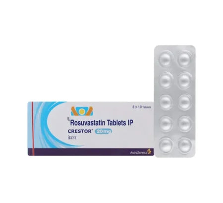 Crestor 20 mg Tablet for heart and blood pressure management – Buy Online at MedsPrimeHub