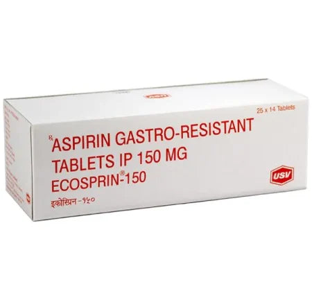 Ecosprin 150 mg Tablet for heart and blood pressure management – Buy Online at MedsPrimeHub