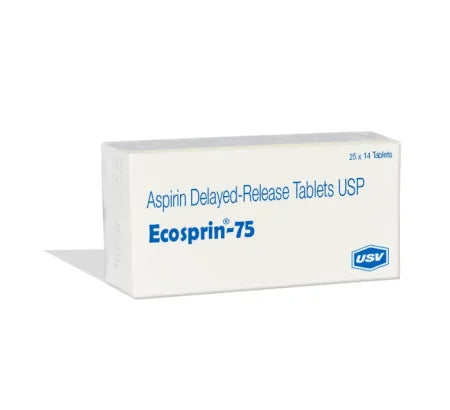 Ecosprin 75 mg Tablet for heart and blood pressure management – Buy Online at MedsPrimeHub