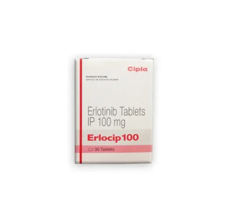 Erlocip 100 MG Erlotinib Tablet blister pack