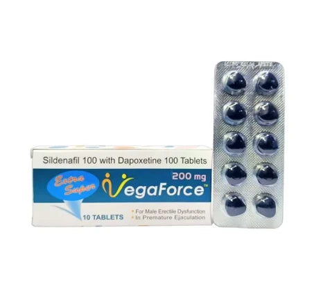 Extra Super Vegaforce 200 standard strength tablet - Sildenafil Citrate for ED