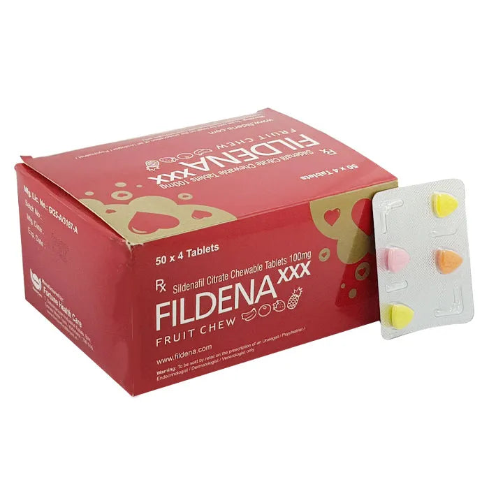 Fildena Xxx 100 Mg (Chewable) 100 Mg ED medication soft tablet with Sildenafil