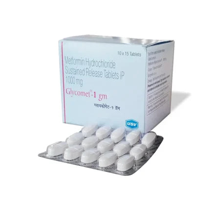 Glycomet 1000 mg Tablet tablet for type 2 diabetes – Buy Online at MedsPrimeHub