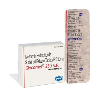 Glycomet 250 mg Tablet tablet for type 2 diabetes – Buy Online at MedsPrimeHub