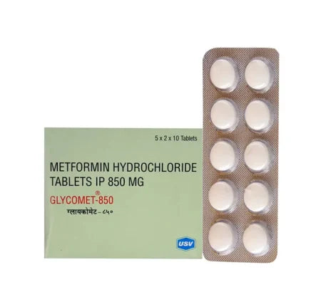 Glycomet 850 mg Tablet tablet for type 2 diabetes – Buy Online at MedsPrimeHub