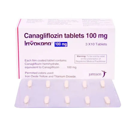 Invokana 100 mg Tablet tablet for type 2 diabetes – Buy Online at MedsPrimeHub