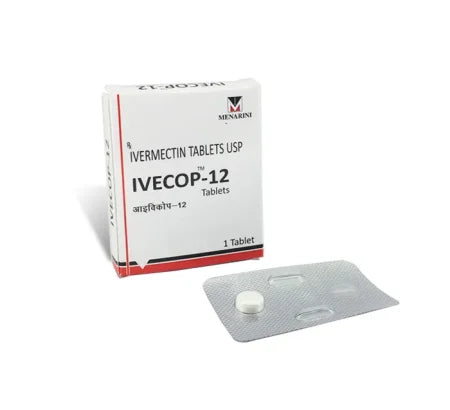 Ivecop 12mg Ivermectin Tablet blister pack antiparasitic