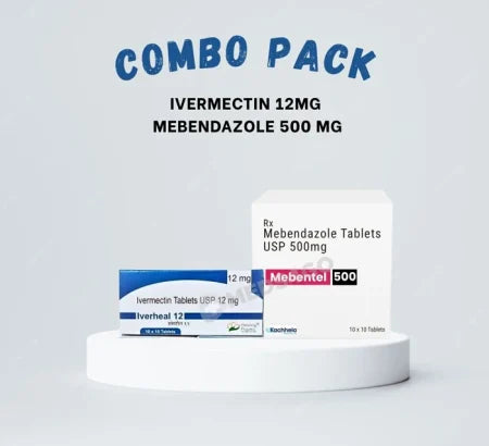 Ivermectin Mebendazole 500 Combo Pack antiparasitic tablets