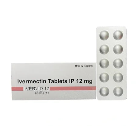 Ivervid 12mg Ivermectin Tablet blister strip antiparasitic