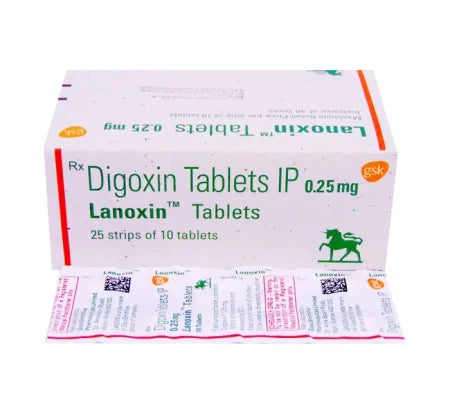 Lanoxin 0.25 mg Tablet for heart and blood pressure management – Buy Online at MedsPrimeHub