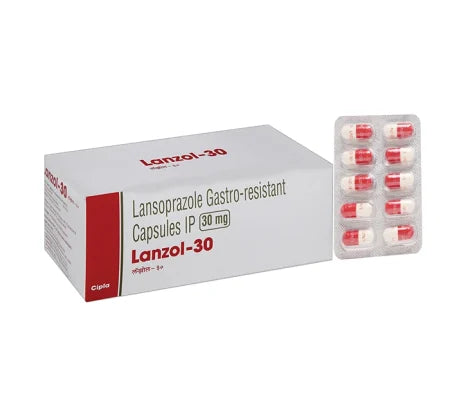 Lanzol 30mg Lansoprazole capsule for GERD and peptic ulcers – Buy Online at MedsPrimeHub