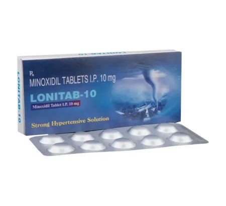 Lonitab 10mg Minoxidil tablet for severe hair loss – Buy Online at MedsPrimeHub