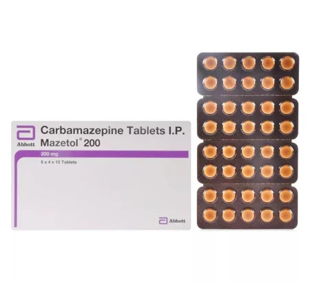 Mazetol 200mg Carbamazepine tablet for epilepsy and neuralgia – Buy Online at MedsPrimeHub