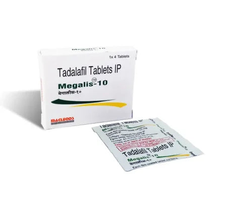 Megalis 10 mg Tadalafil tablet for erectile dysfunction treatment
