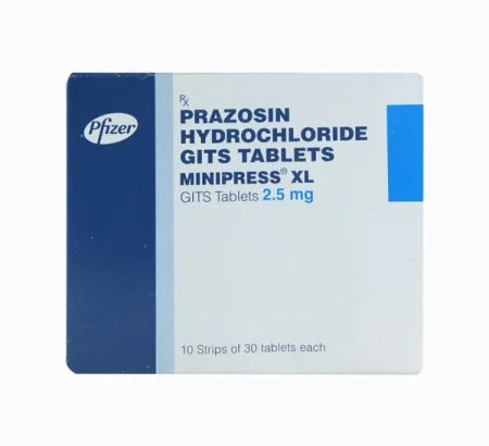 Minipress XL 2.5 mg Tablet for heart and blood pressure management – Buy Online at MedsPrimeHub