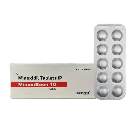Minoxiboon 10 Minoxidil tablet for hair loss – Buy Online at MedsPrimeHub