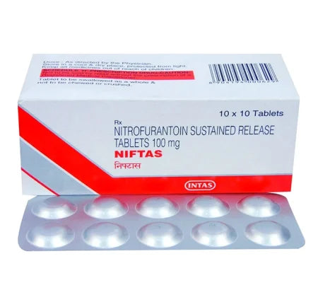Niftas 100mg Nitrofurantoin tablet for UTI treatment – Buy Online at MedsPrimeHub