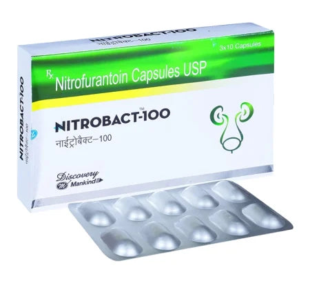 Nitrobact 100mg Nitrofurantoin capsule for UTI treatment – Buy Online at MedsPrimeHub
