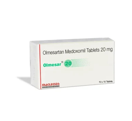Olmesar 20 mg Tablet for heart and blood pressure management – Buy Online at MedsPrimeHub