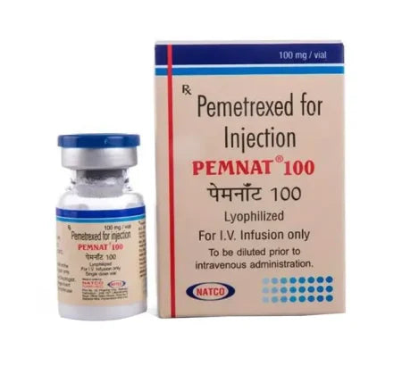 Pemnat 100 MG Pemetrexed Injection vial