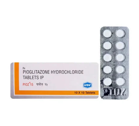 Pioz 15 Tablet tablet for type 2 diabetes – Buy Online at MedsPrimeHub