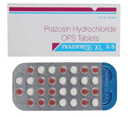 Prazopress XL 2.5 mg Tablet for heart and blood pressure management – Buy Online at MedsPrimeHub