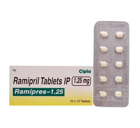 Ramipres 1.25 mg Tablet for heart and blood pressure management – Buy Online at MedsPrimeHub