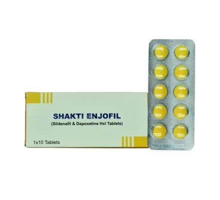 Shakti Enjofil standard strength Sildenafil tablet packaging for erectile dysfunction treatment