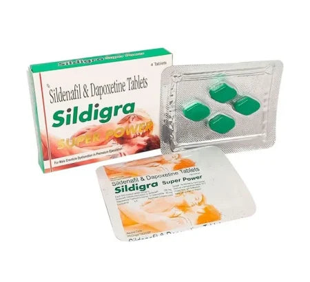 Sildigra Super Power standard strength ED medication tablet with Sildenafil