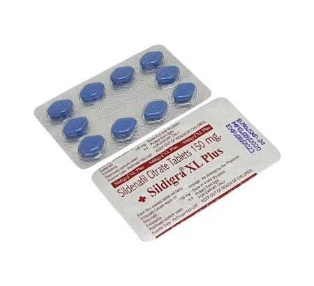 Sildigra XL Plus 150 150mg Sildenafil tablet packaging for erectile dysfunction treatment