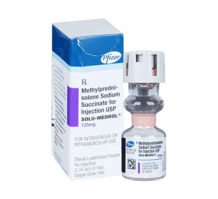 Solu-Medrol 125 MG Methylprednisolone Injection vial