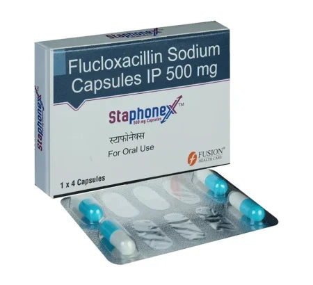 Staphonex 500mg Capsule – Cloxacillin 500mg Penicillinase-Resistant Antibiotic Capsule