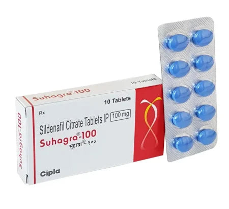 Suhagra 100 100 mg tablet - Sildenafil Citrate for ED