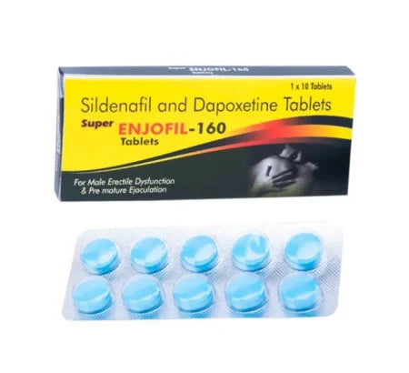 Super Enjofil 160 standard strength Sildenafil tablet packaging for erectile dysfunction treatment