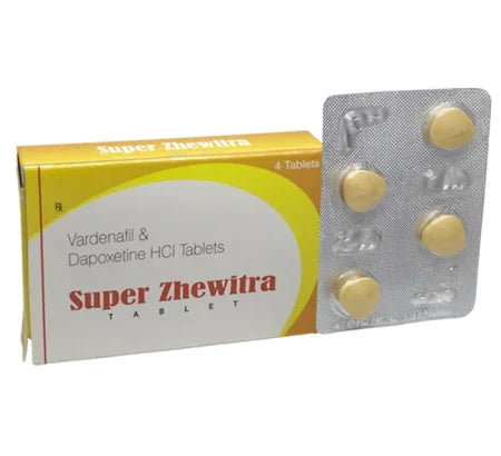 Super Zhewitra dual-action Vardenafil and Dapoxetine tablet by Sunrise Remedies