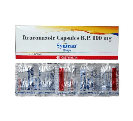 Syntran 100mg Itraconazole capsule for skin fungal infections – Buy Online at MedsPrimeHub