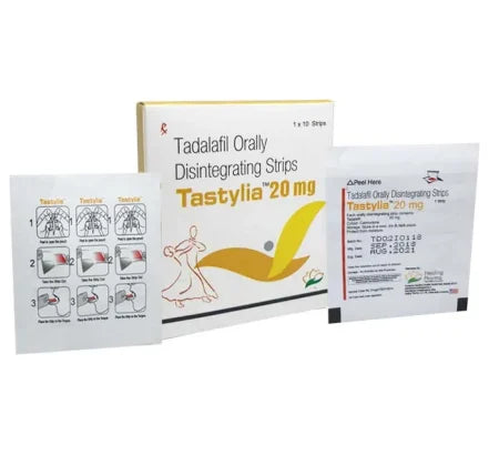 Tastylia 20mg oral disintegrating strips for erectile dysfunction treatment