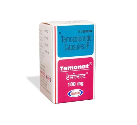 Temonat 100 MG Temozolomide Capsule blister pack