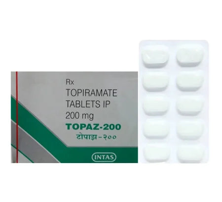 Topaz 200mg Topiramate tablet for migraine prevention and epilepsy – Buy Online at MedsPrimeHub