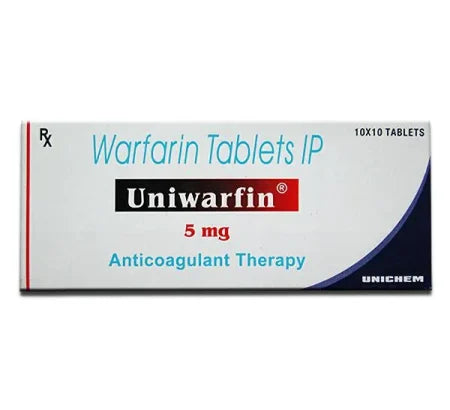 Uniwarfin 5mg Warfarin tablet for anticoagulation – Buy Online at MedsPrimeHub