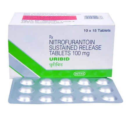 Uribid 100mg Nitrofurantoin tablet for UTI treatment – Buy Online at MedsPrimeHub