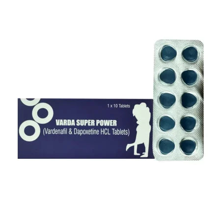 Varda Super Power dual-action Vardenafil Dapoxetine tablet for erectile dysfunction and PE