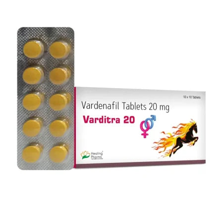 Varditra 20 mg standard Vardenafil tablet for erectile dysfunction treatment