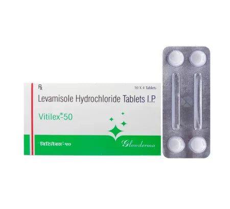 Vitilex 50mg Diethylcarbamazine Tablet blister pack low dose