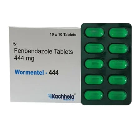 Wormentel 444 mg Fenbendazole veterinary dewormer tablets for animals