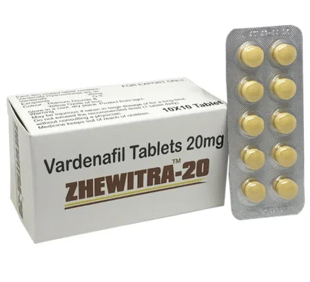Zhewitra 20 mg standard-dose Vardenafil tablet for erectile dysfunction by Sunrise Remedies