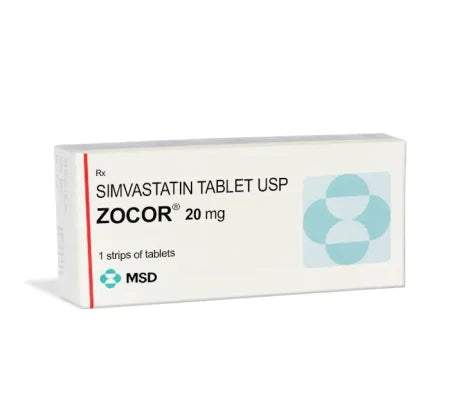 Zocor 20 mg Tablet for heart and blood pressure management – Buy Online at MedsPrimeHub