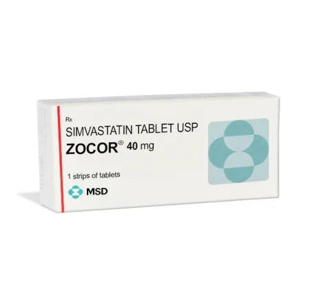 Zocor 40 mg Tablet for heart and blood pressure management – Buy Online at MedsPrimeHub