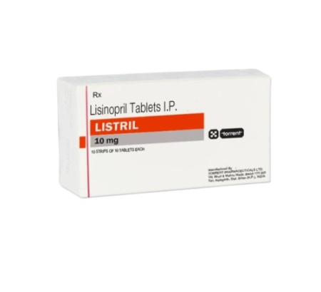 Listril 10 mg Tablet for heart and blood pressure management – Buy Online at MedsPrimeHub